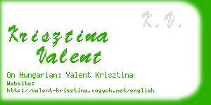 krisztina valent business card